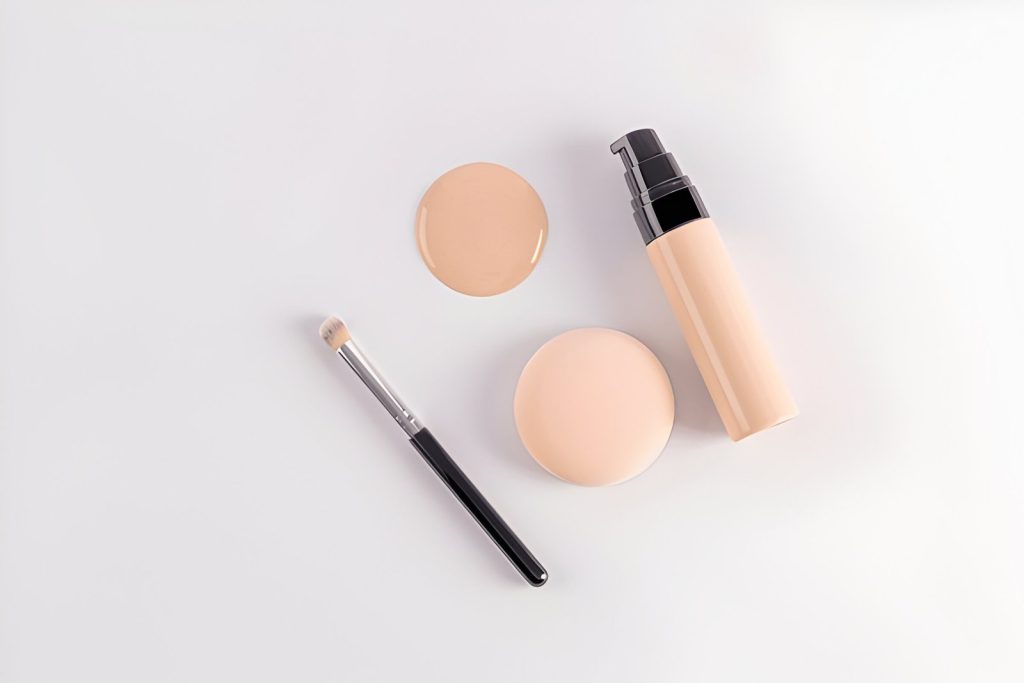 Foundation application techniques with a focus on using a foundation brush